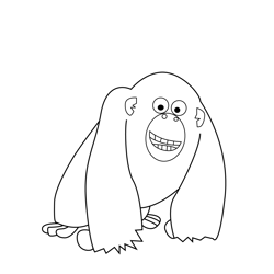 Miguel Smiling The Jungle Bunch Free Coloring Page for Kids