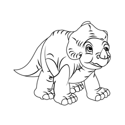 Cera From The Land Before Time Free Coloring Page for Kids