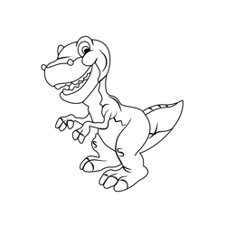 Chomper From The Land Before Time Free Coloring Page for Kids