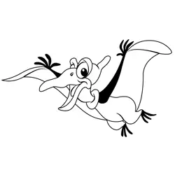 Petrie From The Land Before Time Free Coloring Page for Kids
