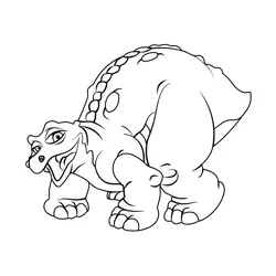 Spike From The Land Before Time Free Coloring Page for Kids