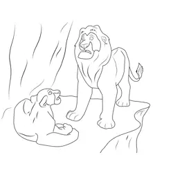 Lion King Mufasa Free Coloring Page for Kids