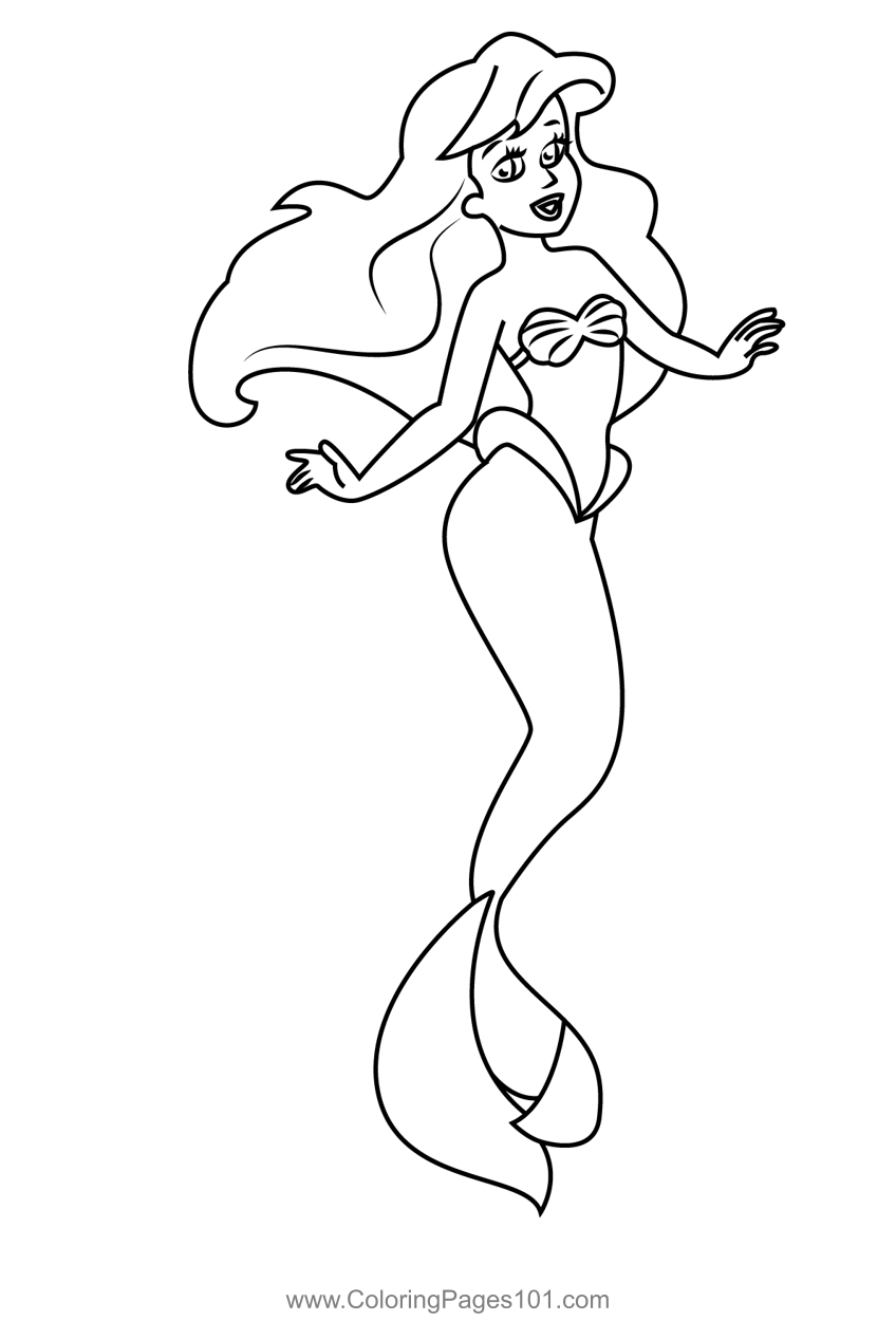 little mermade coloring pages