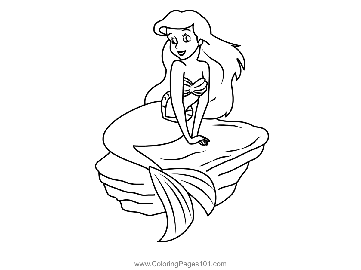Ariel Sitting On Rock