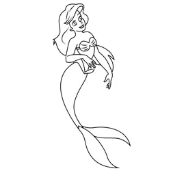 Disney Princess Ariel Free Coloring Page for Kids