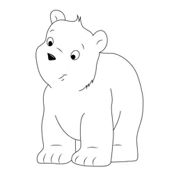 Little Polar Bear Free Coloring Page for Kids