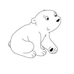 Little Polar Free Coloring Page for Kids