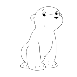 The Little Polar Bear Free Coloring Page for Kids
