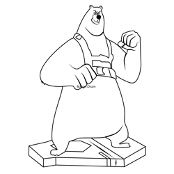Corporal From The Penguins Of Madagascar Free Coloring Page for Kids