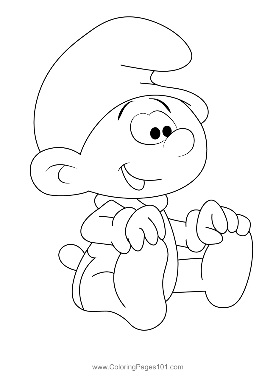 Baby Smurf Coloring Page For Kids Free The Smurfs Printable Coloring Baby Smurf Coloring Page For Kids Free The Smurfs Printable Coloring