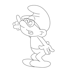Brainy Cartoon Free Coloring Page for Kids