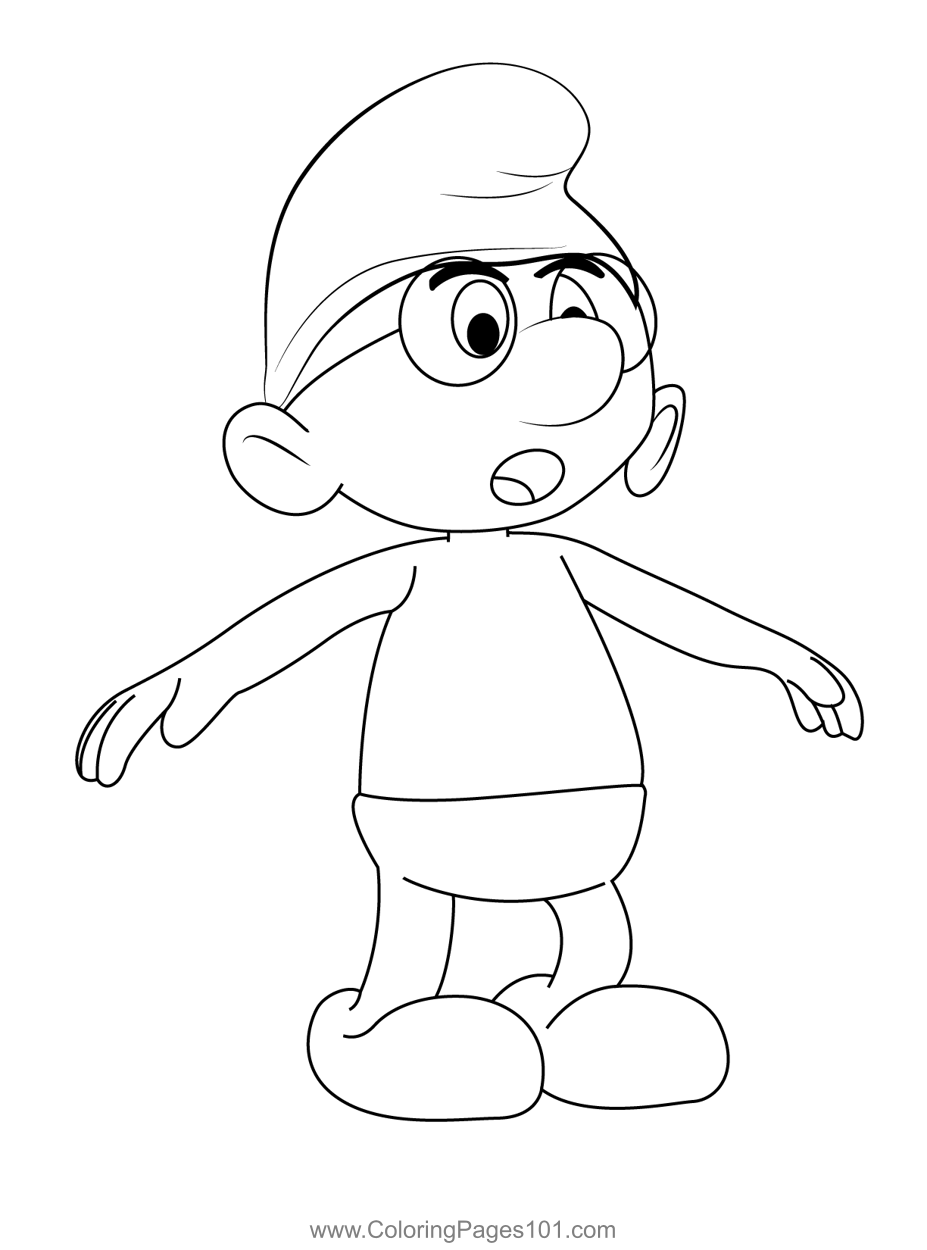 Brainy Smurf Coloring Pages