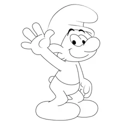 Clumsy Smurf Free Coloring Page for Kids