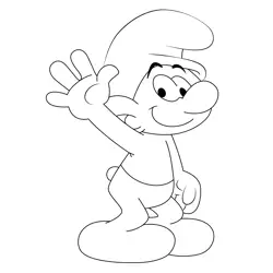 Clumsy Smurf Coloring Page for Kids - Free The Smurfs Printable