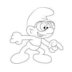 Brainy Smurf Free Coloring Page for Kids