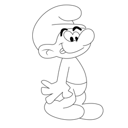 Greedy Smurf Free Coloring Page for Kids