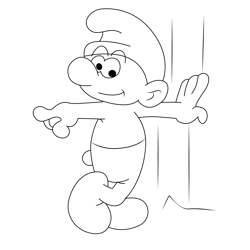 Smurf Style Free Coloring Page for Kids
