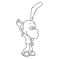Titeuf Say Hi Free Coloring Page for Kids