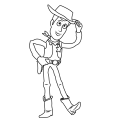 Sheriff Woody A Cowboy Free Coloring Page for Kids