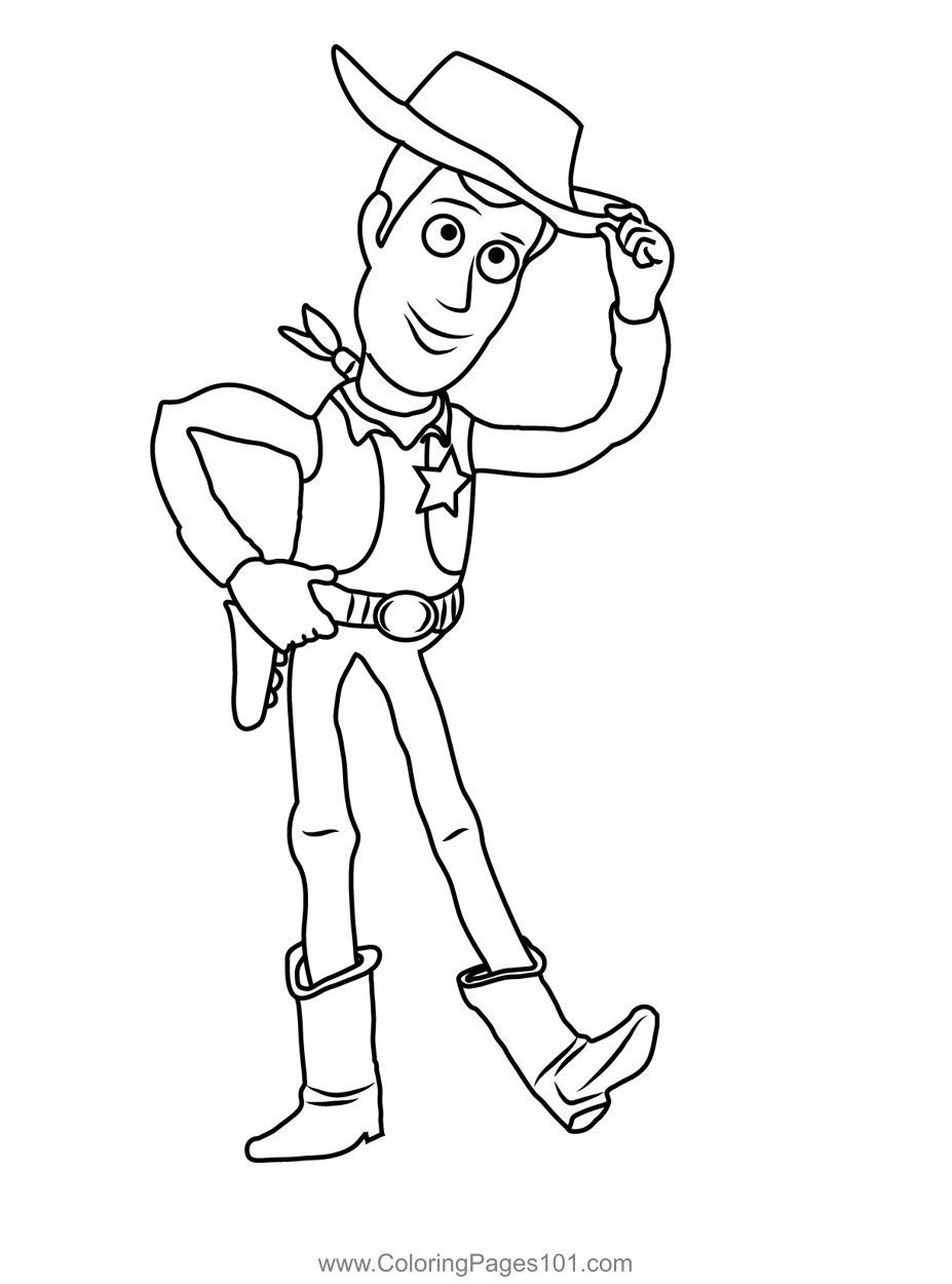 toy story coloring page woody