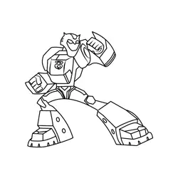 Bumblebee From Transformers Free Coloring Page for Kids