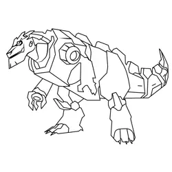 Grimlock Disguised From Transformers Free Coloring Page for Kids