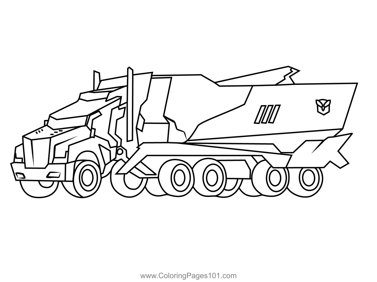 Optimus Prime Disguised From Transformers Coloring Page for Kids - Free  Transformers Printable Coloring Pages Online for Kids -   | Coloring Pages for Kids