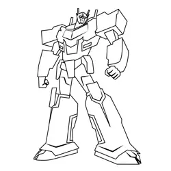 Optimus Prime From Transformers Free Coloring Page for Kids