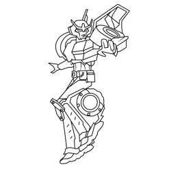 Strongarm From Transformers Free Coloring Page for Kids
