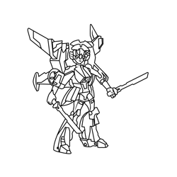 Windblade From Transformers Free Coloring Page for Kids