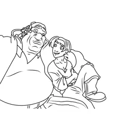 Jim Hawkins And Long John Silver Free Coloring Page for Kids