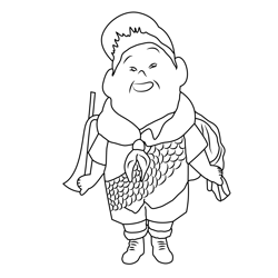 Good Looking Russell Free Coloring Page for Kids