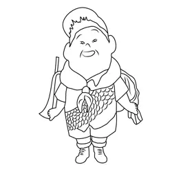 Good Looking Russell Free Coloring Page for Kids
