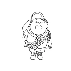 Russell Give Salute Free Coloring Page for Kids
