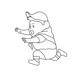 Russell Running Free Coloring Page for Kids