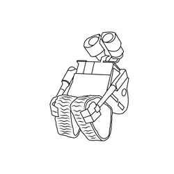Wall E See Someone Free Coloring Page for Kids