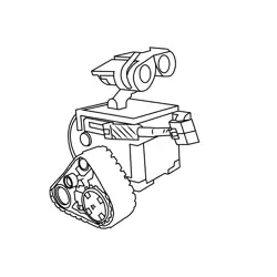 Wall E Free Coloring Page for Kids