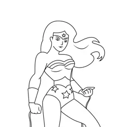 Angry Wonder Woman Free Coloring Page for Kids