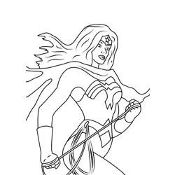 Wonder Woman By Qoiwrng Free Coloring Page for Kids
