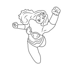 Wonder Woman Fly Free Coloring Page for Kids