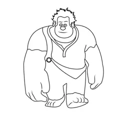 Walking Wreck It Ralph Free Coloring Page for Kids