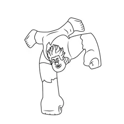 Wreck It Ralph By Disney Free Coloring Page for Kids