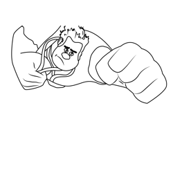 Wreck It Ralph Flying Free Coloring Page for Kids