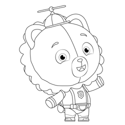Billy Squad Suit 123 Number Squad Free Coloring Page for Kids