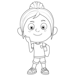 Paula Curious 123 Number Squad Free Coloring Page for Kids