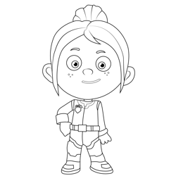 Paula be ready to Adventure 123 Number Squad Free Coloring Page for Kids