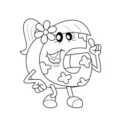ABC Monster G Free Coloring Page for Kids