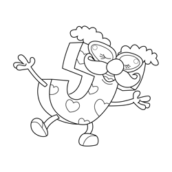 ABC Monster J Free Coloring Page for Kids