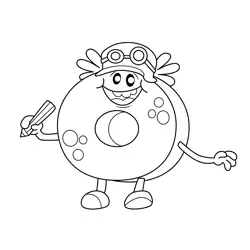 ABC Monster O Free Coloring Page for Kids