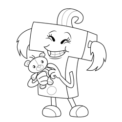 ABC Monster J Coloring Page for Kids - Free ABC Monsters Printable